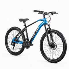 CROW Black Ninja | 21 Speed Geared MTB Cycle| 27.5" Inch Mountain Bike | 27.5 * 2.4 Tires | DISC Brakes | Suspension Fork | Hitensile Steel Frame | for 15+ Years Men/Boys/Girls,
