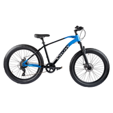 CROW Black Ninja Fat | 7 Speed Geared MTB Cycle| 26" Inch Mountain Bike | 26 * 300 Fat Tires | DISC Brakes | Suspension Fork | Hitensile Steel Frame | for 15+ Years Men/Boys/Girls,