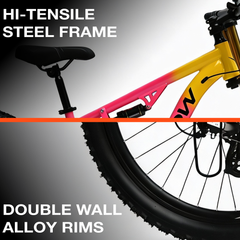 CROW Rookie 8 Speed | 27.5" Mountain Bicycle for Men with Dual Suspension Fork | Jak Dual disc Brakes | 8 Speed Gear Cycle for Boys with 5.4 to 5.8FT |