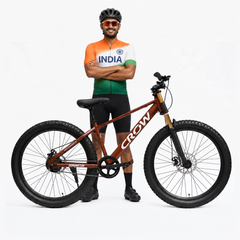 CROW Dominator PRO Single Speed Mountain Bike for Boys | 15.5 Inch Frame | 27.5T Wheels | Double Crown Suspension | Jak Dual Disc | Stunt Cycle | Bicycle for Adults | Cycle for Boys
