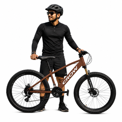 CROW Dominator PRO 21 Speed Mountain Bike for Boys | 15.5 Inch Frame | 27.5T Wheels | Double Crown Suspension | Jak Dual Disc | Stunt Cycle | Bicycle for Adults | Cycle for Boys