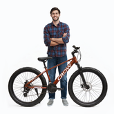 CROW Dominator 21 Speed Cycle for Boys | 15.5 INCH Frame | 26T Mountain Bike | Double Crown Suspension | Jak Dual DISC | Stunt Cycle | Bicycle for Adults |Cycle for Boys 12 to 15 Years.