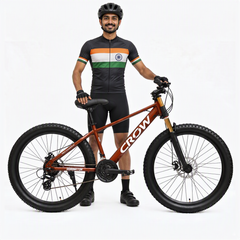 CROW Dominator PRO 21 Speed Mountain Bike for Boys | 15.5 Inch Frame | 26T Wheels | Double Crown Suspension | Jak Dual Disc | Stunt Cycle | Bicycle for Adults | Cycle for Boys