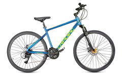 Cradiac Gunner PRO MAX 21 Speed Aluminium Alloy Hybrid Cycle 21 Geared Bicycle for Men with Zoom Lockout Suspension & Dual Disc Brake Hybrid Bike | for 15+ Years, Unisex, Frame Size : 18.5 Inch, Teal Blue