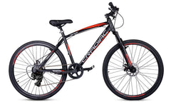 CRADIAC Discover PRO 7 Speed Steel High Performance Gear Hybrid Cycles for Men with Front Suspension & Disc Brakes | Ideal for 15+ Years, Unisex, Frame Size : 18.5 Inch | 700 * 35C Tires