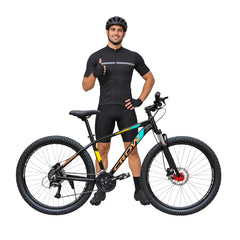 CROW - Legend LITE 21 Speed| 6061 Alloy Cycle 27.5T 21 Speed Gear Bicycle for Men with Front Lockout Suspension & Dual Disc Brake Mountain Bike | Ideal for 15+ Years, Unisex, Frame Size : 18 inch