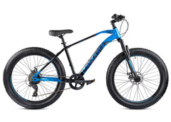 Cradiac Black Ninja Fat 7 Speed 26 Inch High Performance Mountain Cycle for Men with Front Suspension & Dual disc Brakes 7 Geared MTB Bike|Ideal for 12+ Years, Unisex, Frame Size - 18.5 Inch