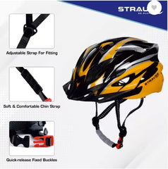 Strauss Adjustable Cycling Helmet (Yellow)