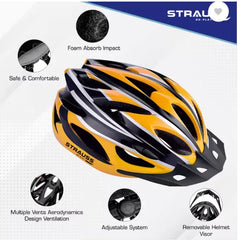 Strauss Adjustable Cycling Helmet (Yellow)