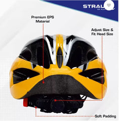 Strauss Adjustable Cycling Helmet (Yellow)