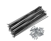X AUTOHAUX 40 Pcs Bicycle Steel Spokes 14G Bike Spoke 282mm Length with Nipples for Most Bicycle