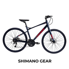 CRADIAC - Concept | 24 Speed Gear Hybrid Cycle | 700 * 35 C Bike | Rigid Fork | Aluminium Alloy Frame | 700 * 35C Nylon Tires | Dual DISC Brakes | Ideal for 15+ Years Men/Boys/Girls