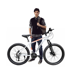 CROW - ATOM PRO 21 Speed Gear Cycle | 27.5" T Cycle for Boys 12 to 15 Years | Bicycle for Men Adult | Mountain Bike with Front Suspension & Dual Disc Brakes| Unisex 27.5 INCH MTB Cycle for Men