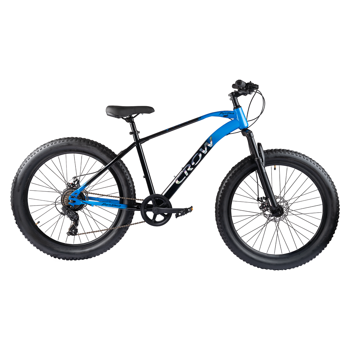 CROW Black Ninja Fat | 7 Speed Geared MTB Cycle| 26" Inch Mountain Bike | 26 * 300 Fat Tires | DISC Brakes | Suspension Fork | Hitensile Steel Frame | for 15+ Years Men/Boys/Girls,