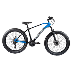 CROW Black Ninja Fat | 21 Speed Geared MTB Cycle| 26" Inch Mountain Bike | 26 * 300 Fat Tires | DISC Brakes | Suspension Fork | Hitensile Steel Frame | for 15+ Years Men/Boys/Girls,