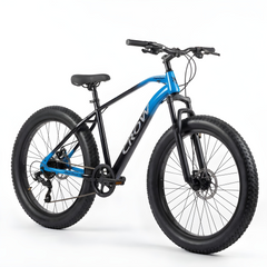 CROW Black Ninja Fat | 7 Speed Geared MTB Cycle| 26" Inch Mountain Bike | 26 * 300 Fat Tires | DISC Brakes | Suspension Fork | Hitensile Steel Frame | for 15+ Years Men/Boys/Girls,