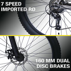 CROW - CROSS TRAK 7 Speed Gear Cycle for Boys |26" T Cycle for Boys 12 to 15 Years| Bicycle for Men Adult |MTB with Front Suspension & Dual disc Brakes | Unisex 26" INCH MTB