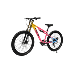 CROW - Rookie LITE 24 Speed | 26" Mountain Bicycle for Men with Down Hill Suspension Fork | Jak Dual disc Brakes | 24 Speed Gear Cycle for Boys with 5.4 to 5.8FT | 26 INCH Unisex MTB