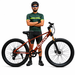 CROW Dominator PRO 7 Speed Mountain Bike for Boys | 15.5 Inch Frame | 26 Wheels | Double Crown Suspension | Jak Dual Disc | Stunt Cycle | Bicycle for Adults | Cycle for Boys
