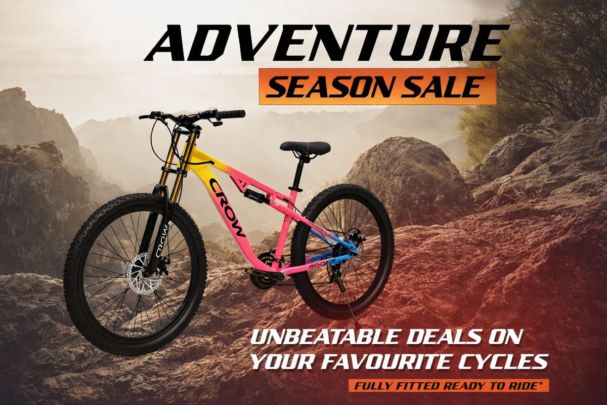 Crow Ride Bike MTB Bikes, Gear Cycle, Hybrid bicycle, Bicycle-accessories, Mens cycle ...