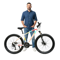 CROW - Viper MAX 24 Speed Aluminium Cycle 27.5T 24 Geared Bicycle for Men with Front Zoom Lockout Suspension & Jak Dual Disc Brake Mountain Bike | Ideal for 14+ Years, Unisex.