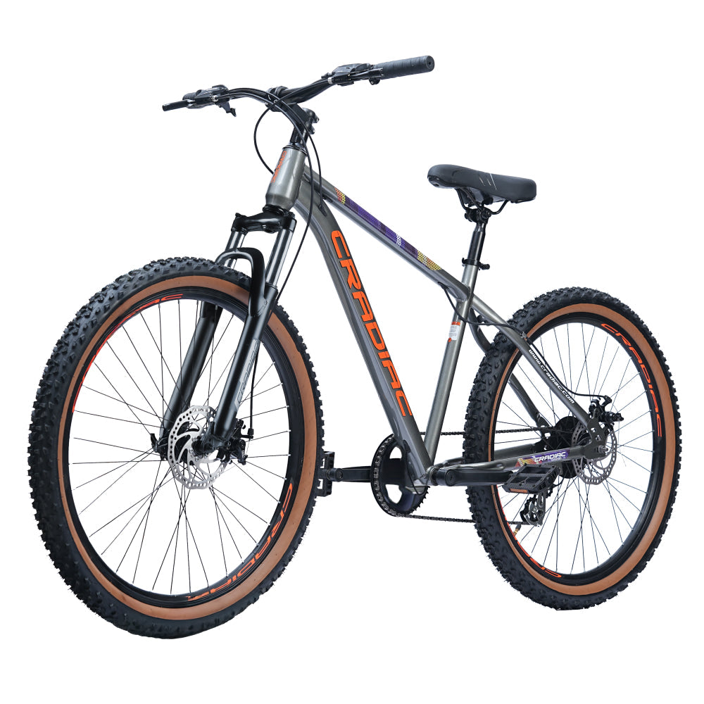 CRADIAC Dexter 7 Speed | 18.5 INCH HI-TENSILE Steel Frame | 27.5T Mountain Bike | Front Suspension | Dual DISC