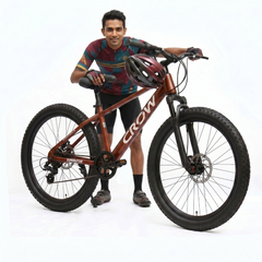 CROW Dominator 7 Speed Cycle for Boys | 15.5 INCH Frame | 27.5T Mountain Bike | Double Crown Suspension | Jak Dual DISC | Stunt Cycle | Bicycle for Adults |Cycle for Boys 12 to 15 Years.