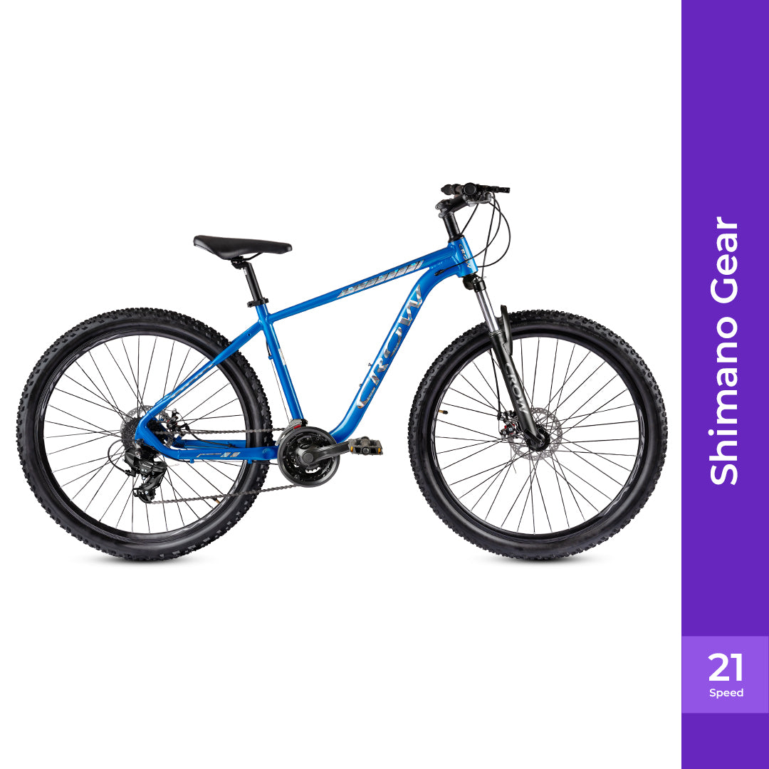 bike 21 gears CROW FUSION - 21 SPEED 29T | Alloy Frame cycle | Mountain Bicycle | MTB bike | Shimano Gear cycle | 29 inch tyre cycle | Lock in -out Suspension