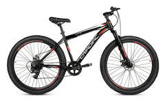 Cradiac Xplorer 7 Speed High Performance Steel Mountain Cycles for Men with Front Suspension & Dual Disc Brake 7 Geared MTB Bike 29 T | Ideal for 15+ Years, Unisex, Frame Size : 18.5 inch