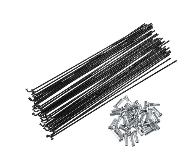 X AUTOHAUX 40 Pcs Bicycle Steel Spokes 14G Bike Spoke 282mm Length with Nipples for Most Bicycle