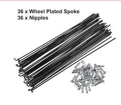 X AUTOHAUX 40 Pcs Bicycle Steel Spokes 14G Bike Spoke 282mm Length with Nipples for Most Bicycle