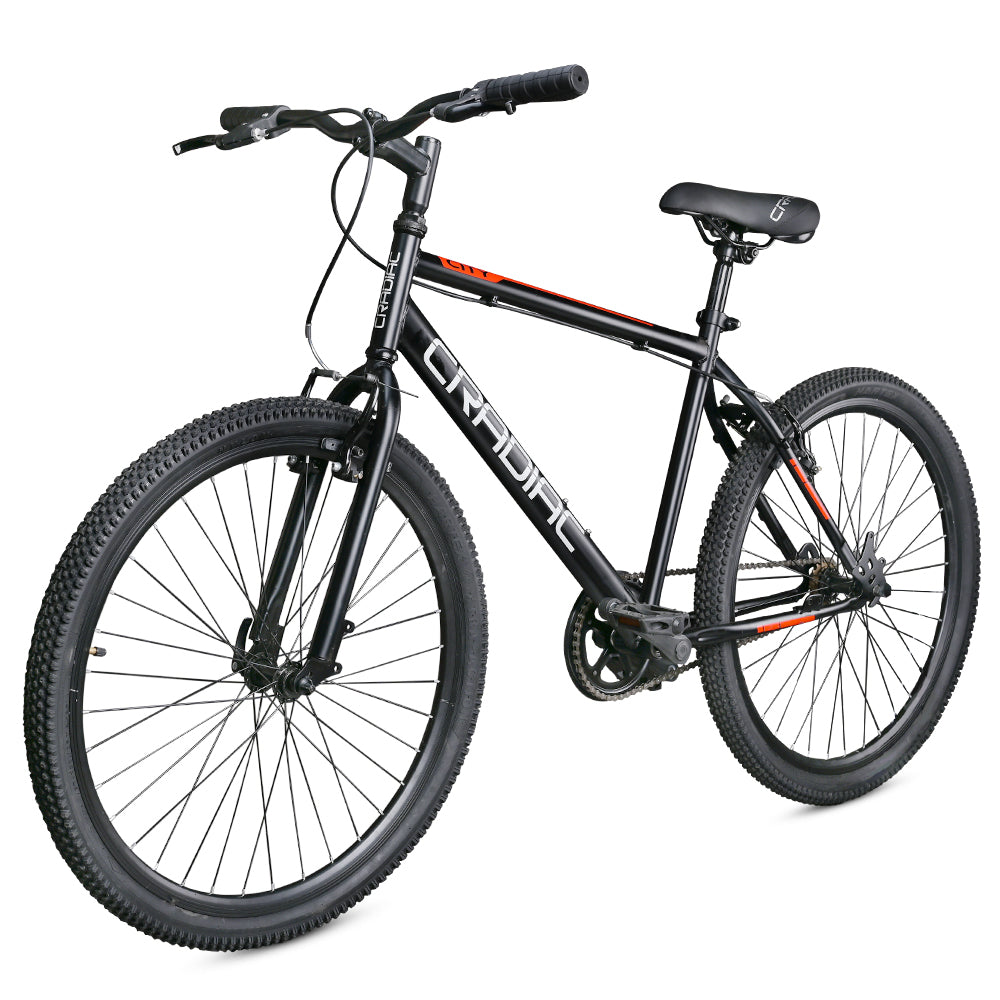 CRADIAC - City X1 | Single Speed 26 City Bike | HITENSILE Steel Frame | Rigid Fork | Unisex