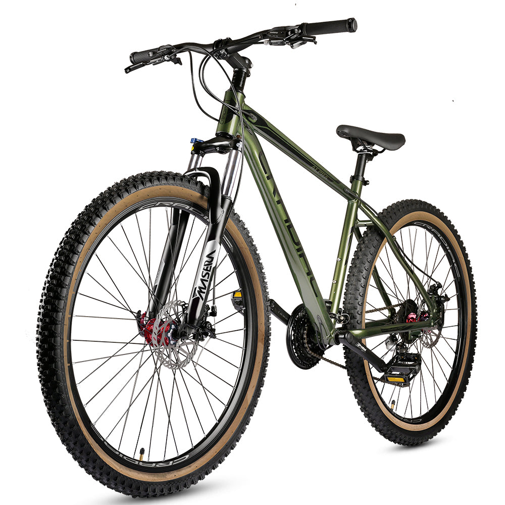 CRADIAC Alpha PRO 21 Speed 6061 Alloy Cycle 29 T 21 Speed Gear Bicycle for Men with Front Zoom Lockout Suspension & Dual Disc Brake Mountain Bike | Ideal for 15+ Years, Unisex, Frame Size : 18 inch