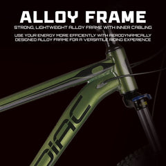 CRADIAC Alpha PRO 21 Speed 6061 Alloy Cycle 29 T 21 Speed Gear Bicycle for Men with Front Zoom Lockout Suspension & Dual Disc Brake Mountain Bike | Ideal for 15+ Years, Unisex, Frame Size : 18 inch