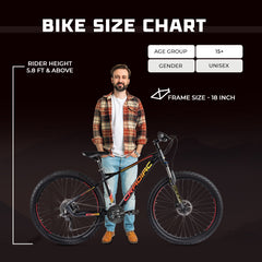 CRADIAC - Storm | 27 Speed Gear Mountain Bike | Zoom MASERA Lockout Suspension | 29" Inch MTB Cycle| Hydraulic Disc Brake | Aluminium Alloy Frame | for 15+ Years Men/Boys/Girls/Women