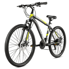 CRADIAC Hustler 21 Speed High Performance Mountain Cycle for Men with Front Suspension & Dual disc Brakes, 26 Inch Tire, Steel Frame MTB | Ideal for 12+ Years, Unisex, Frame Size - 18.5 Inch
