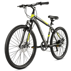 CRADIAC Hustler 7 Speed 26 inch Steel Geared High Performance Mountain Cycle for Men with Front Suspension & Dual disc Brakes | Ideal for 12+ Years, Unisex, Frame Size - 18.5 Inch