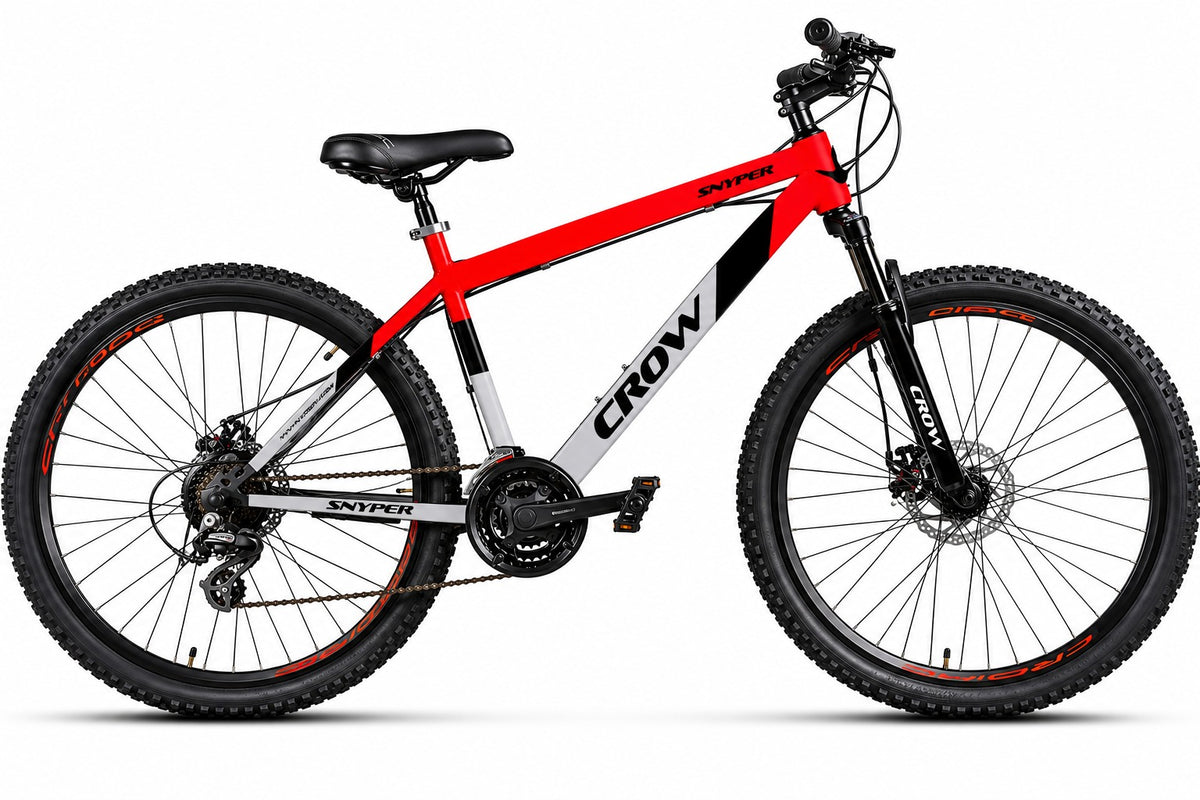 CROW - SNYPER Single Speed Cycle for Men | Cycle for Boys | Steel Mountain Cycles for Men with Front Suspension & Dual Disc Brake Single Speed MTB Bike 27.5T | Ideal for 12+ Years, Unisex
