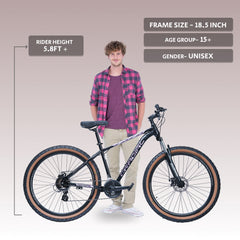 CRADIAC Xtreme 21 Speed | 18.5 INCH HI-TENSILE Steel Frame | 29T Mountain Bike | Front Suspension | Dual DISC