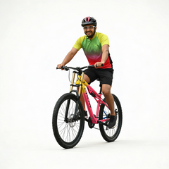 CROW Rookie 24 Speed | 27.5" Mountain Bicycle for Men with Down Hill Suspension Fork | Jak Dual disc Brakes | 24 Speed Gear Cycle for Boys with 5.4 to 5.8FT |