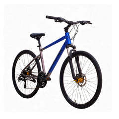 CROW - RAPIDE LITE 21 Speed Gear Cycle for Boys | Aluminium Frame Hybrid Cycle 21 Geared Bicycle for Men with Suspension & Dual Disc Brake Hybrid Bike | for 15+ Years, Unisex Bicycle for Adults